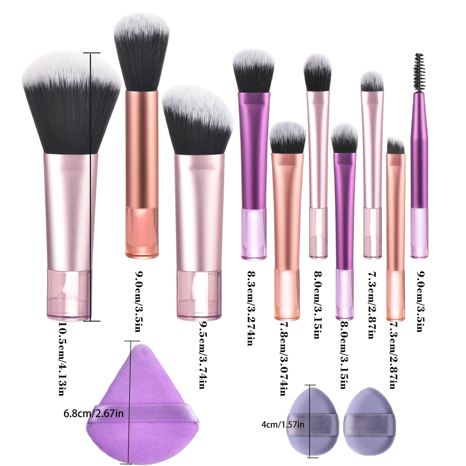 Mini Makeup Brush Set — Travel Portable Cosmetic Brush Kit
