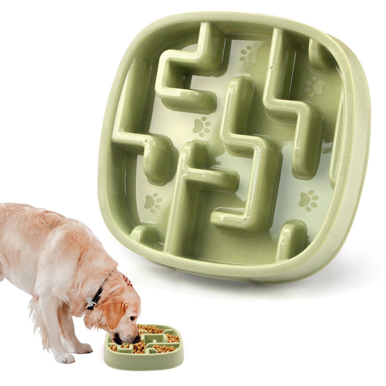 Slow Feeder Dog Bowl — Anti-Bloat Puzzle Bowl for Dogs & Cats