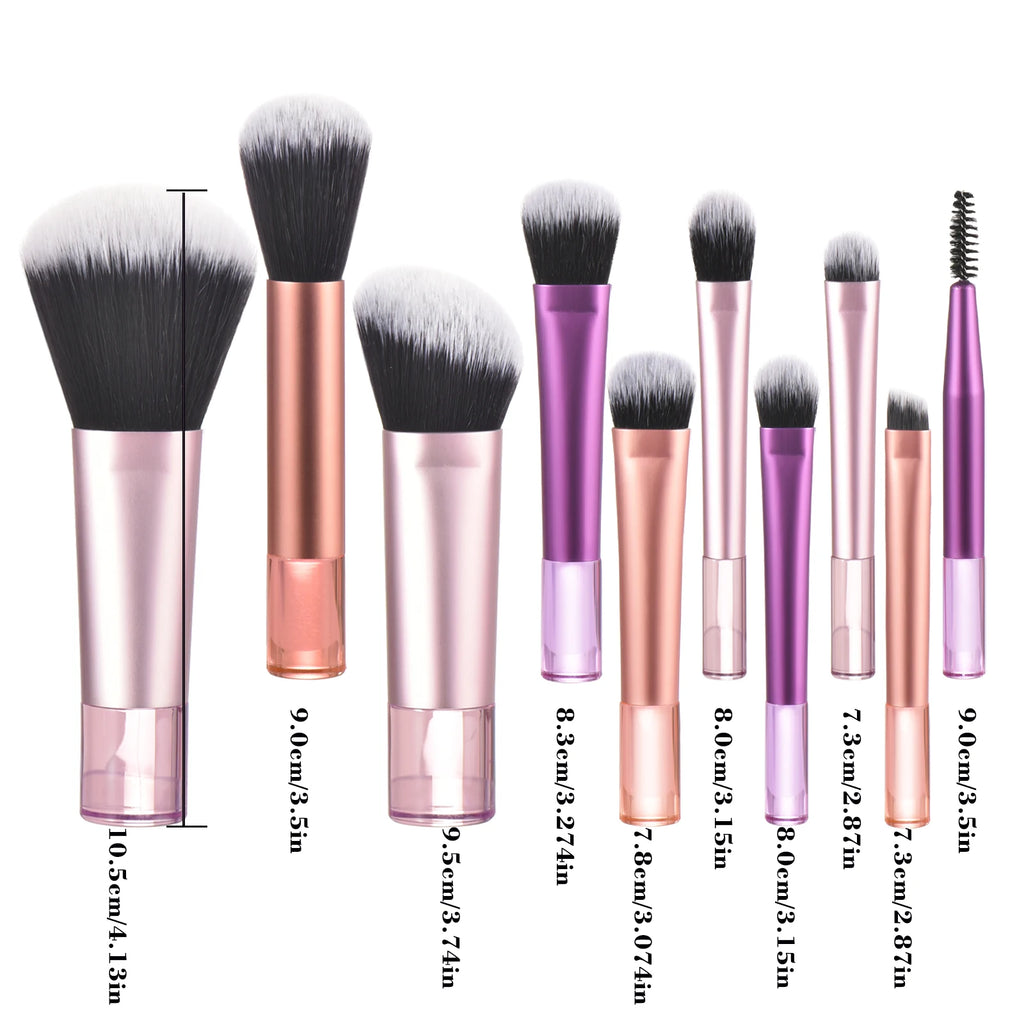 Mini Makeup Brush Set — Travel Portable Cosmetic Brush Kit