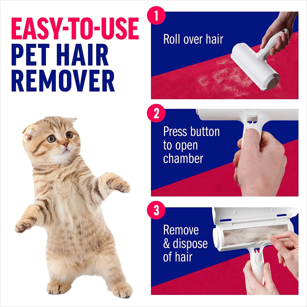 Reusable Pet Hair Remover Roller — Lint-Free for Clothes, Furniture & Car Seats