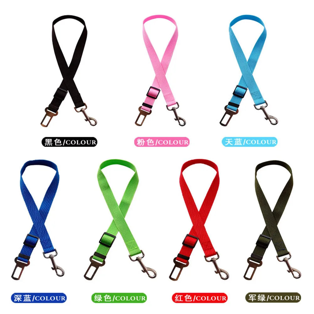 Adjustable Dog Seat Belt — Car Safety Harness for Dogs of All Sizes