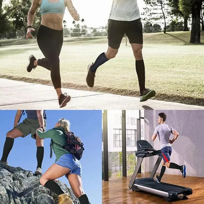 Compression Socks 3-Pack — Graduated Knee-High Socks for Women & Men