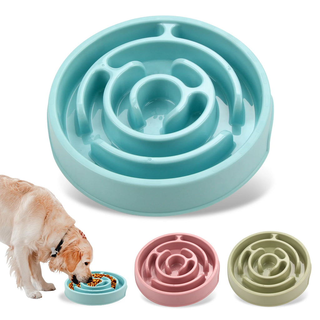 Slow Feeder Dog Bowl — Anti-Bloat Puzzle Bowl for Dogs & Cats