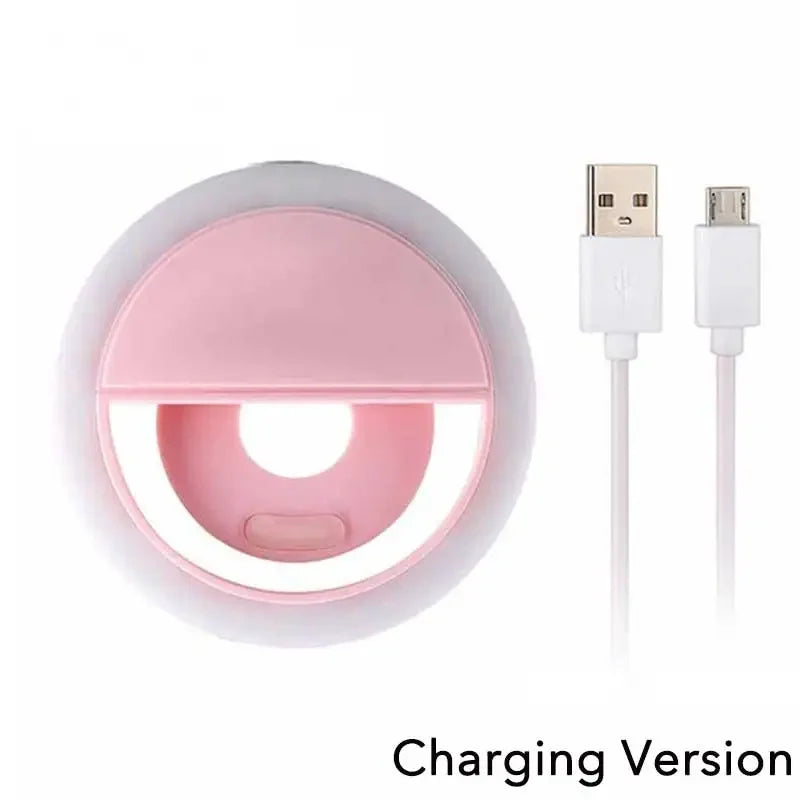 Clip-On Selfie Ring Light — Portable LED Fill Light with 3 Brightness Modes