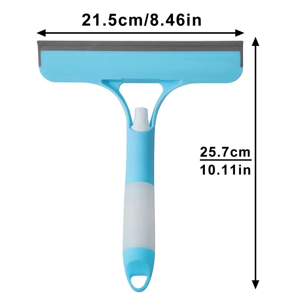 3-in-1 Window Cleaning Squeegee — Spray, Wipe & Scrub in One Tool