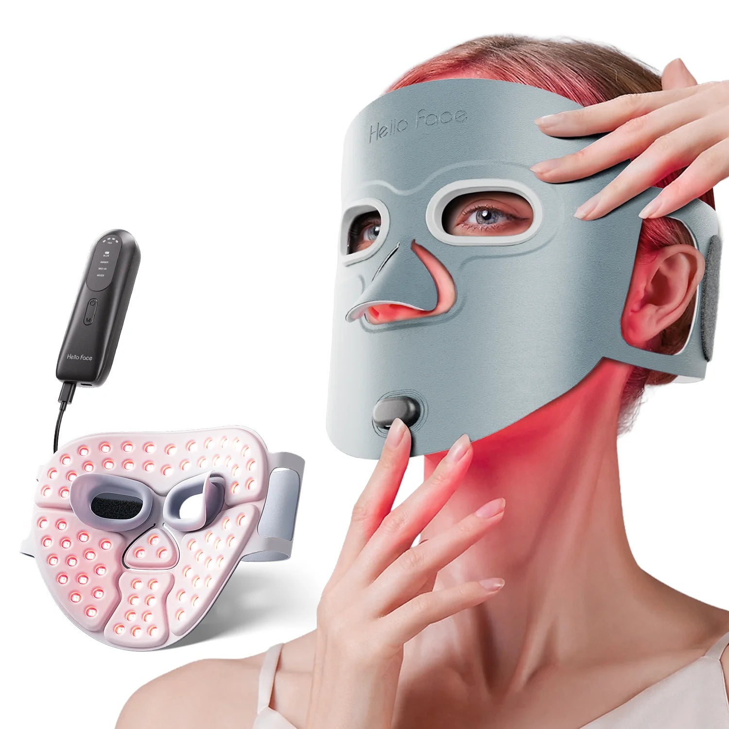 Red Light Therapy Face Mask — Wireless LED Skin Rejuvenation with Infrared & Red Light