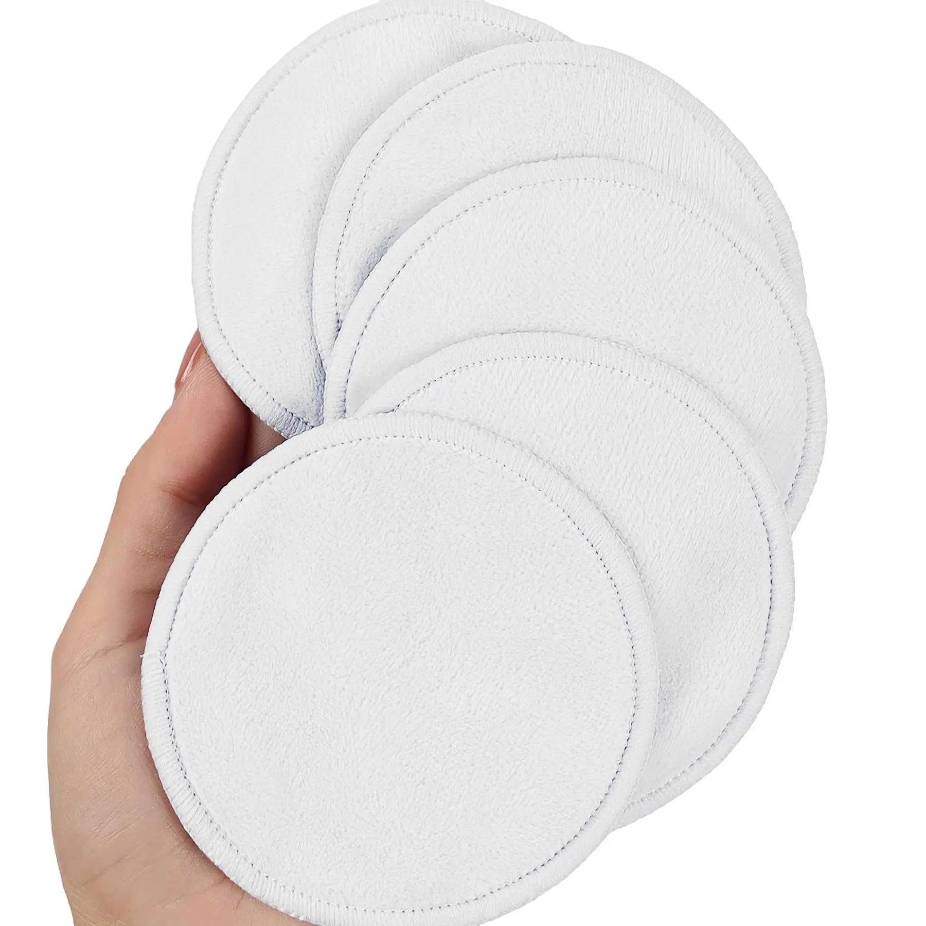 Reusable Bamboo Makeup Remover Pads — 10pc Washable Cotton Rounds Set