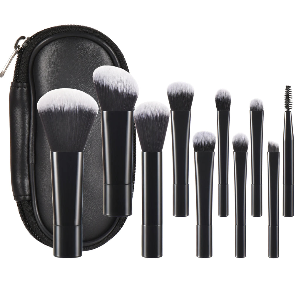 Mini Makeup Brush Set — Travel Portable Cosmetic Brush Kit