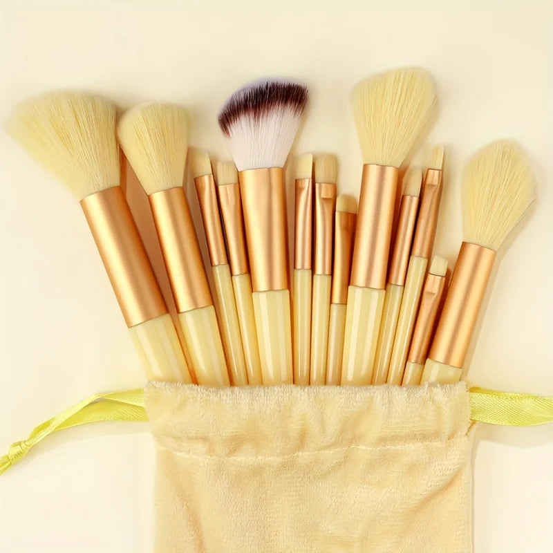 Makeup Brush Set with Travel Pouch — 13 or 27 Piece Cosmetic Brush Kit