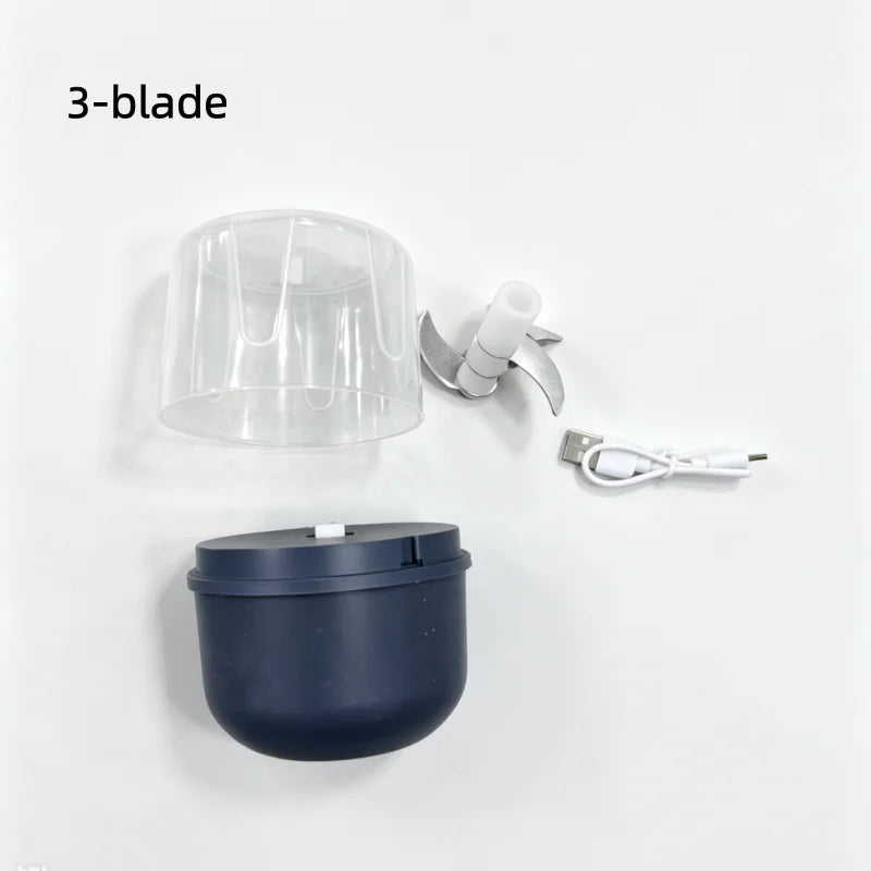 Electric Mini Food Chopper — USB Rechargeable Garlic Press & Vegetable Grinder