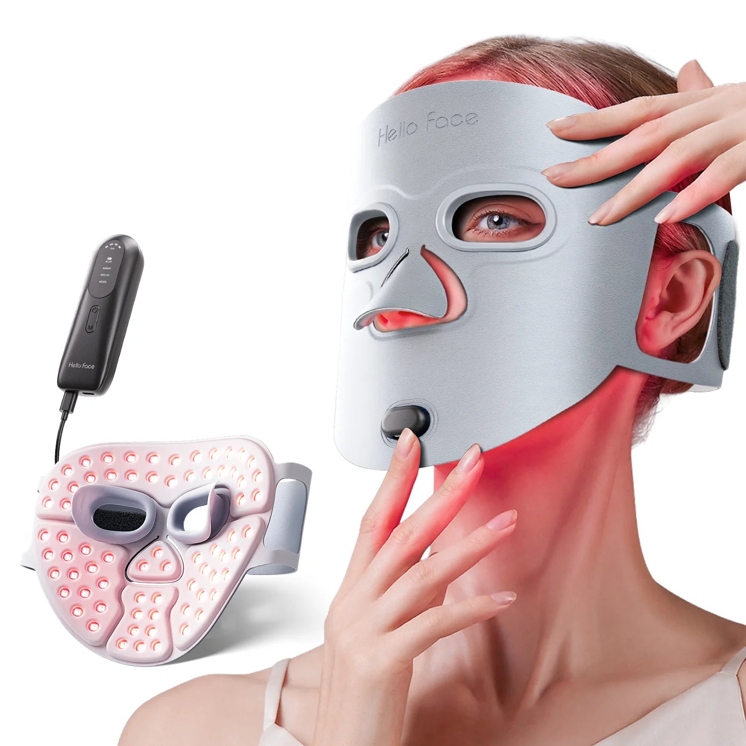Red Light Therapy Face Mask — Wireless LED Skin Rejuvenation with Infrared & Red Light