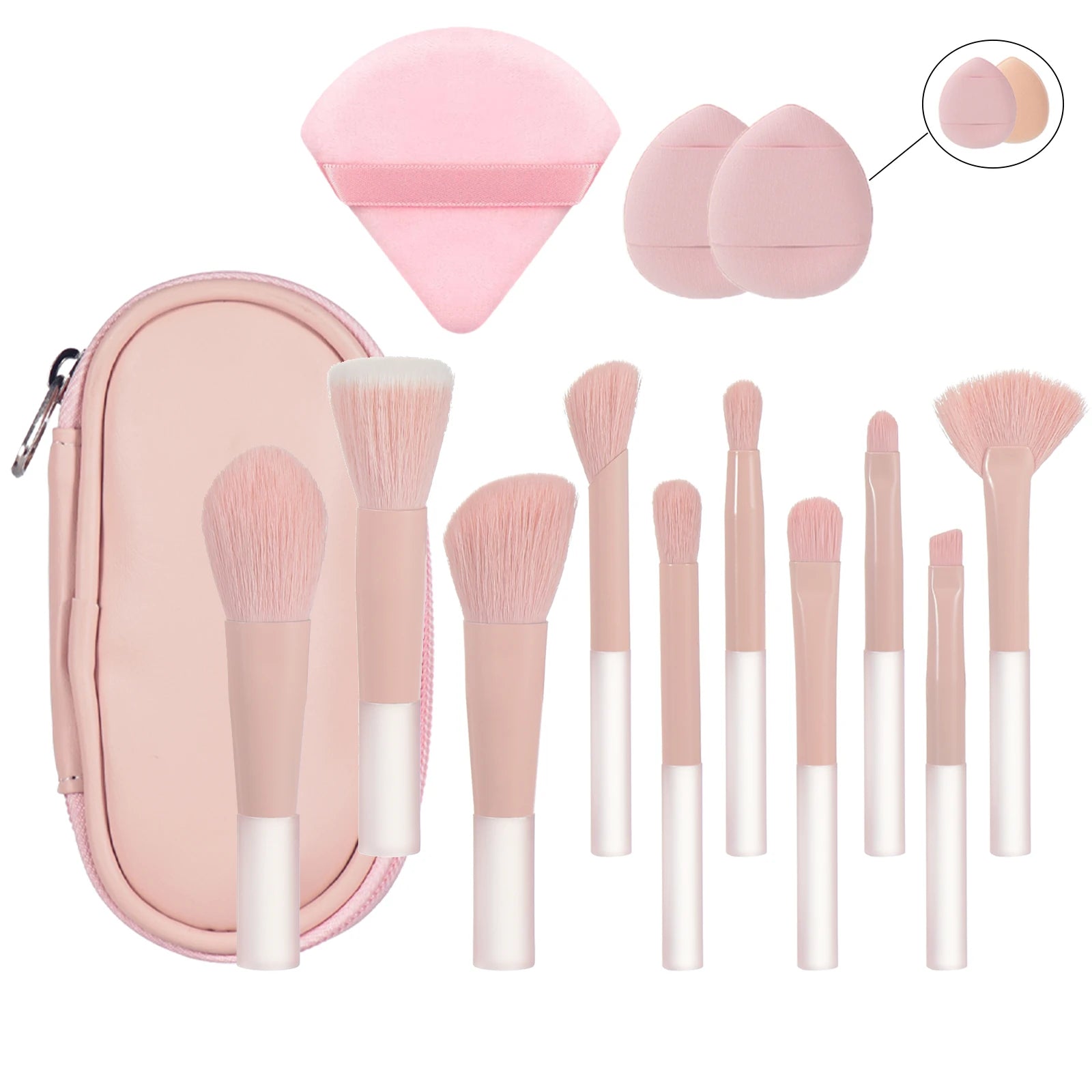 Mini Makeup Brush Set — Travel Portable Cosmetic Brush Kit