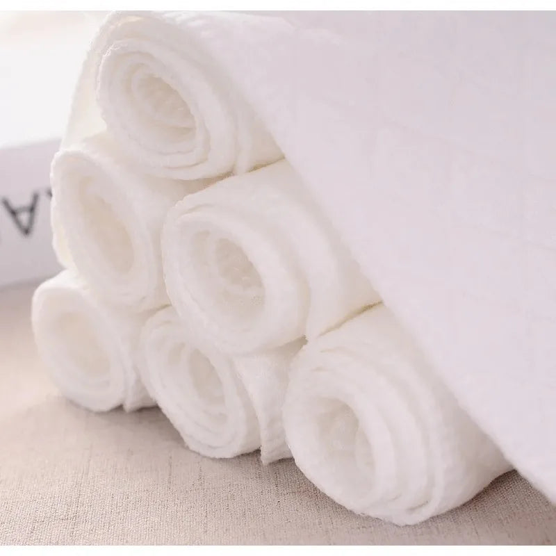 Reusable Cotton Diaper Inserts — 3 or 6 Layer Absorbent Cloth Liner