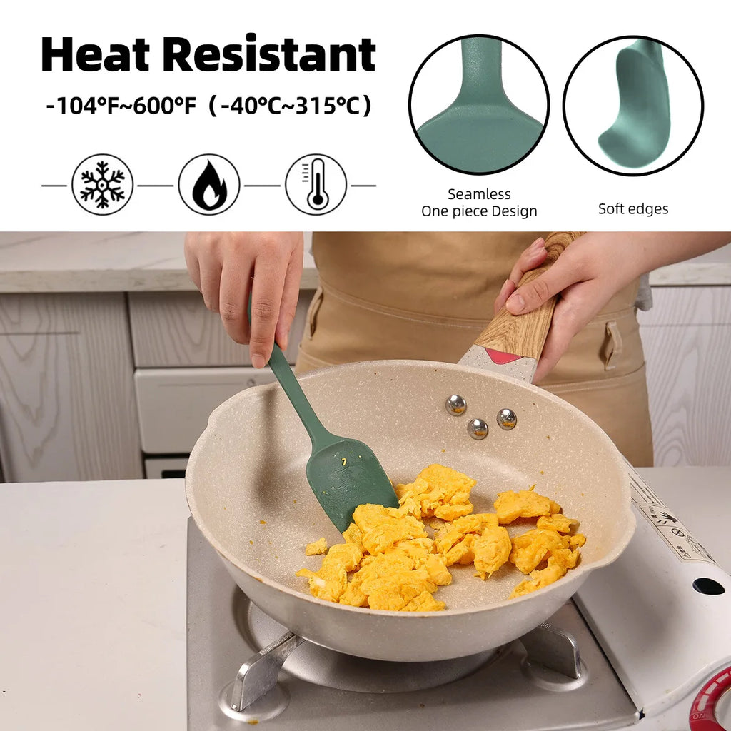 Silicone Kitchen Utensil Set — 9-Piece Non-Stick Cooking Tools with Holder