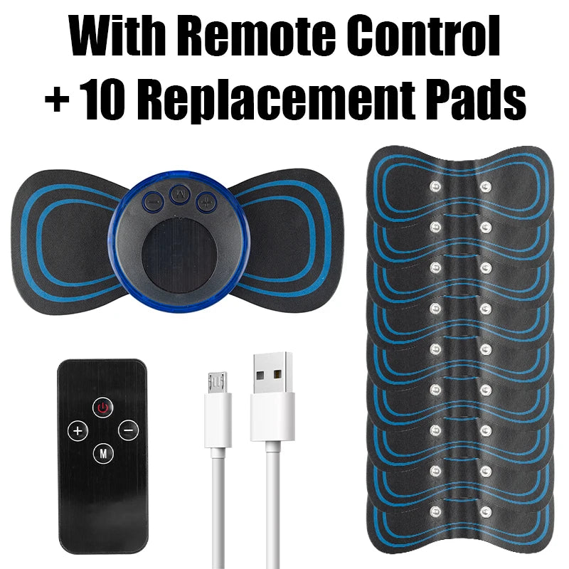 EMS Neck & Body Massager — TENS Pulse Muscle Stimulator with 19 Intensity Levels