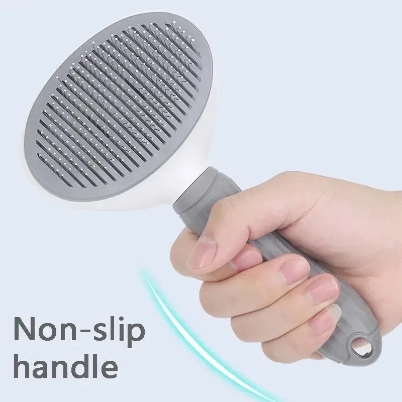 Self-Cleaning Slicker Brush — Gentle Pet Grooming for Dogs & Cats