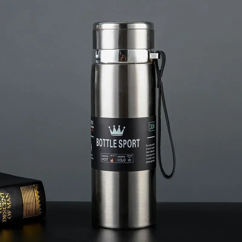 Insulated Stainless Steel Water Bottle — 800ml Double-Wall Thermos for Gym & Outdoor