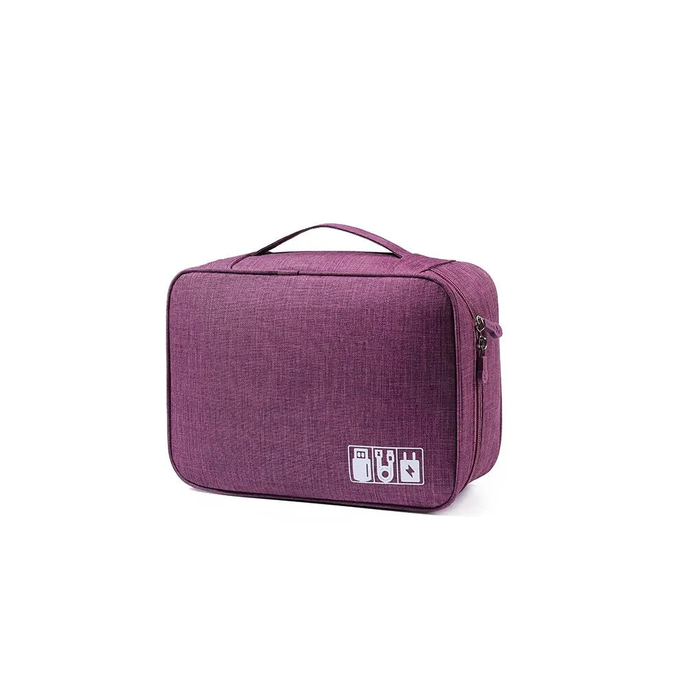 Travel Cable Organizer Case — Waterproof Tech Pouch for Cables, Chargers & Accessories