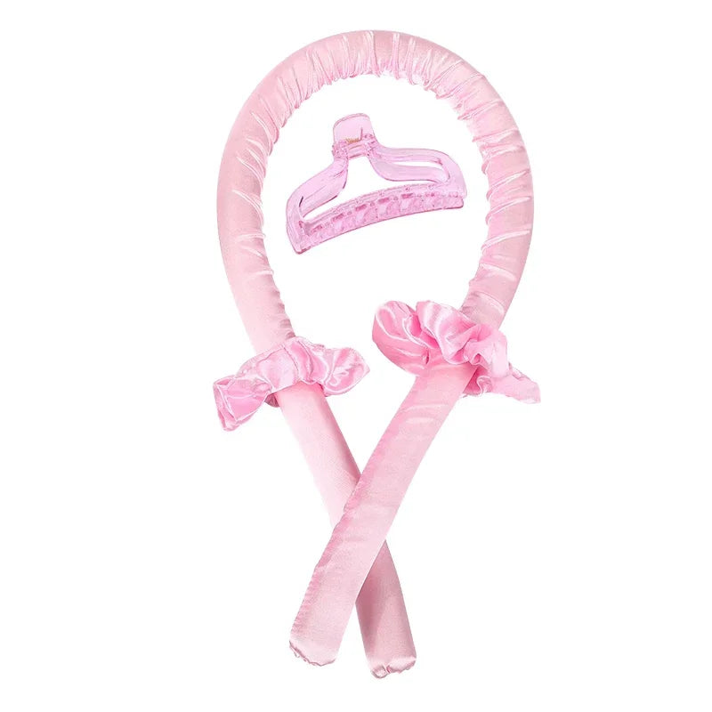 Heatless Curling Rod Headband — Satin Overnight Hair Curler Set