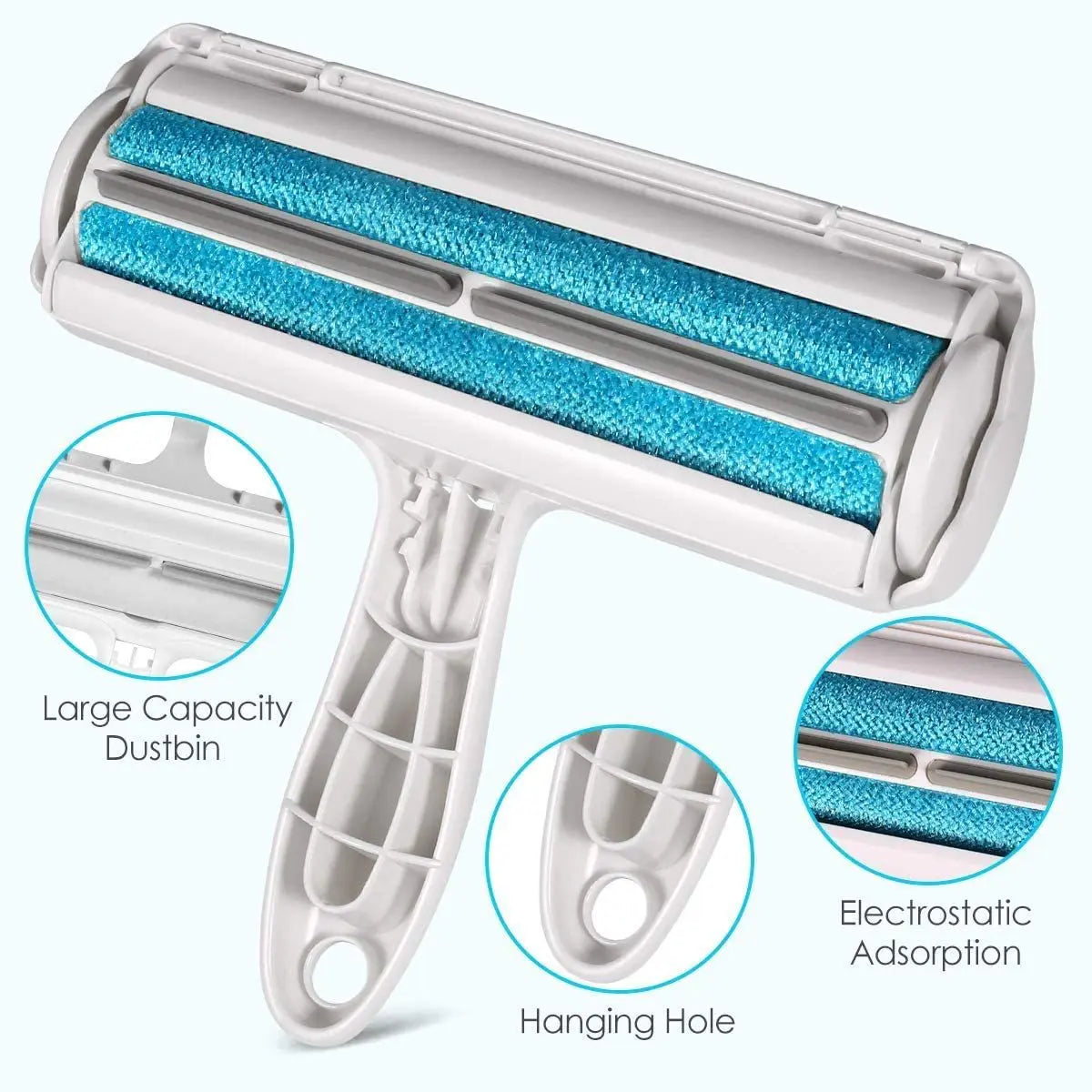 Reusable Pet Hair Remover Roller — Lint-Free for Clothes, Furniture & Car Seats