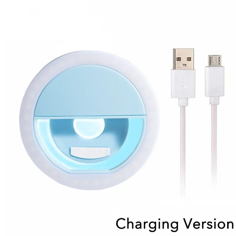 Clip-On Selfie Ring Light — Portable LED Fill Light with 3 Brightness Modes
