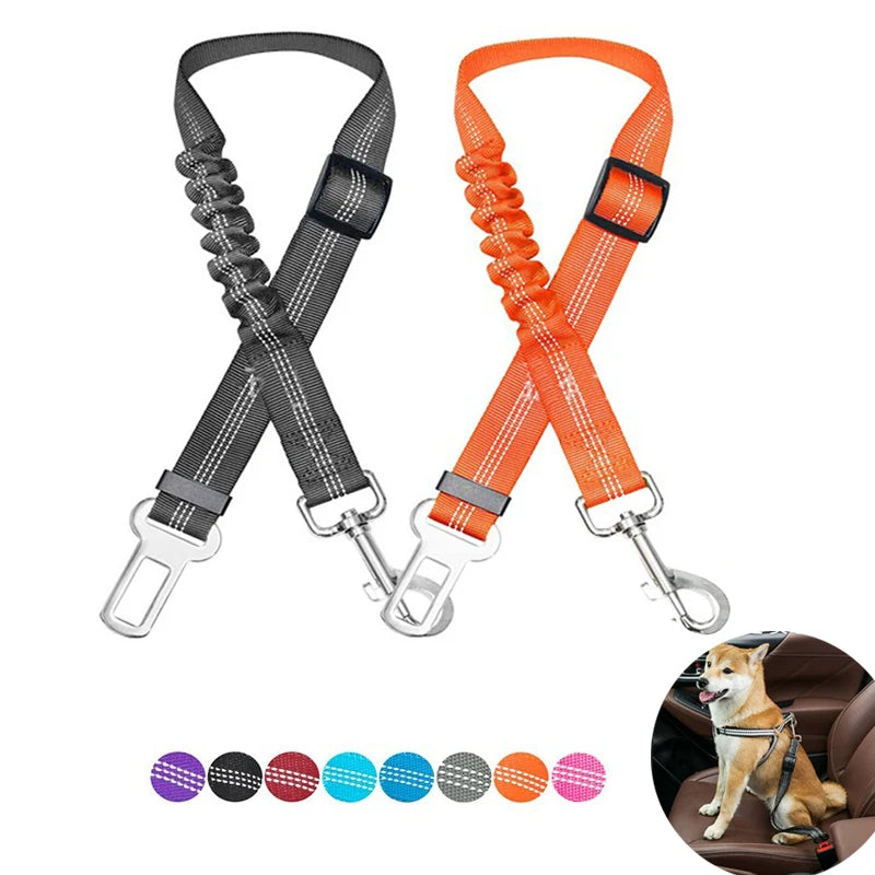 Adjustable Dog Seat Belt — Car Safety Harness for Dogs of All Sizes