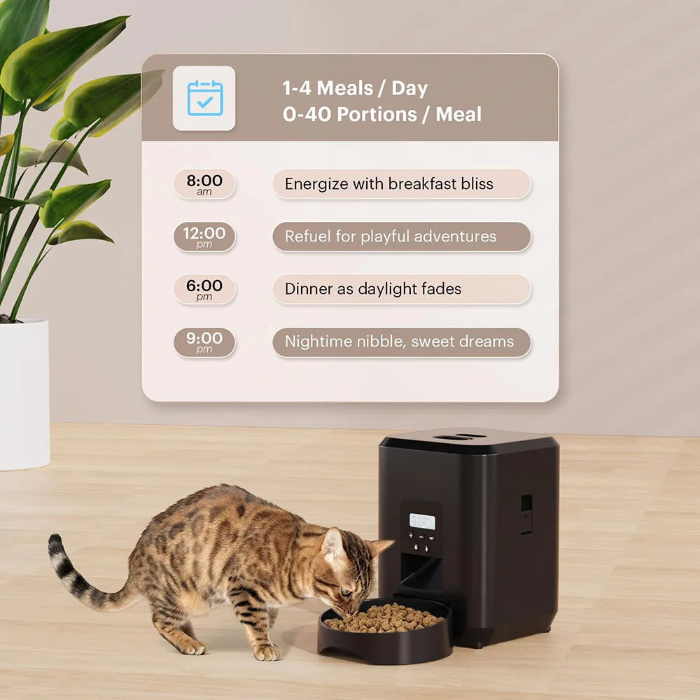 Automatic Pet Feeder — Smart Timed Food Dispenser with Portion Control for Cats & Dogs