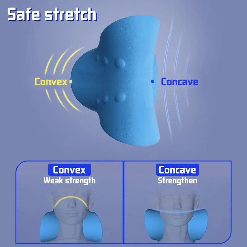 Neck & Shoulder Stretcher — Cervical Traction Pillow for Pain Relief & Posture