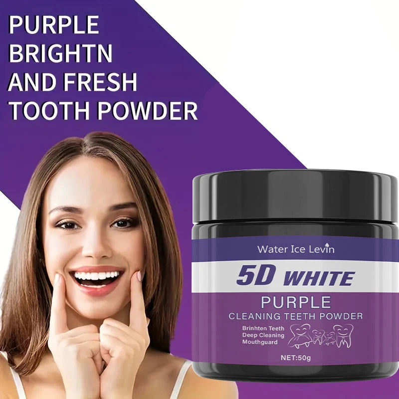 Purple Teeth Cleaning Powder — Sulfate-Free, Deep Cleaning & Polishing Formula