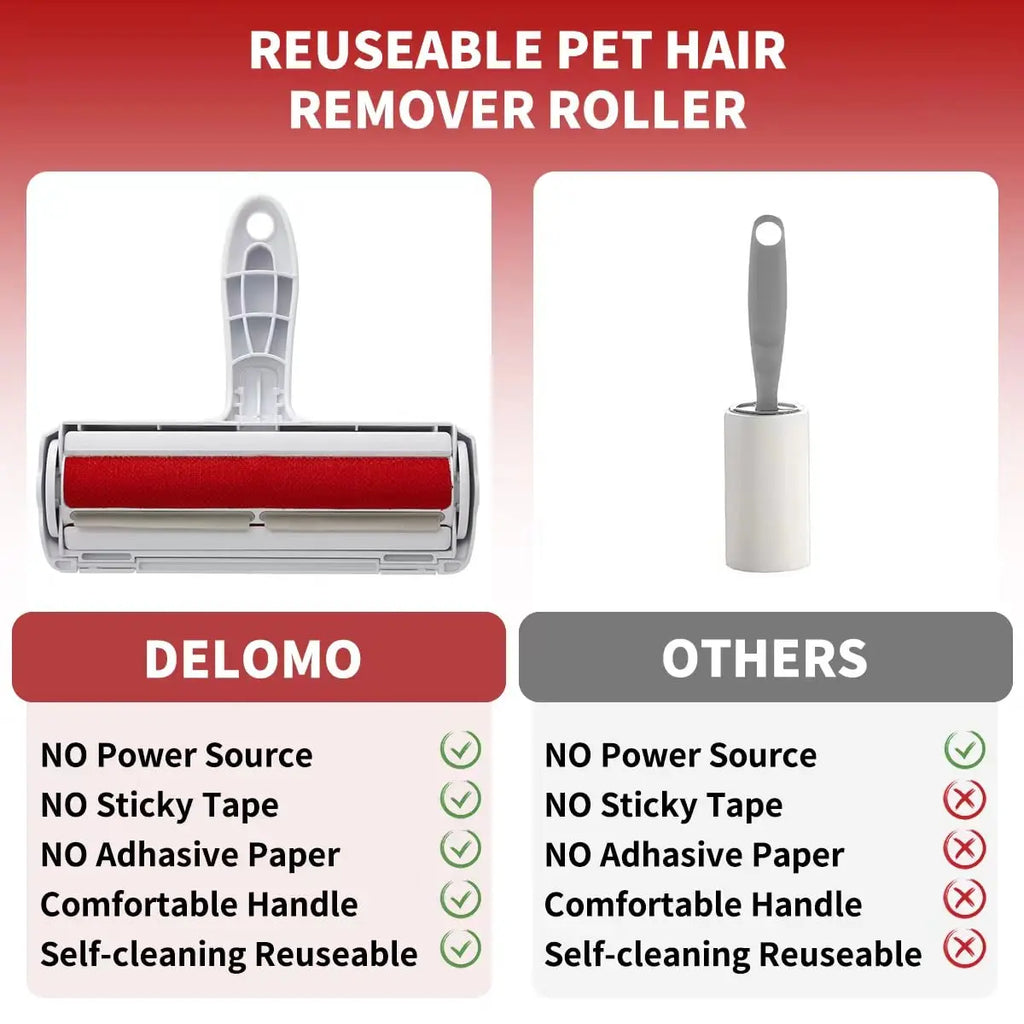 Reusable Pet Hair Remover Roller — Lint-Free for Clothes, Furniture & Car Seats