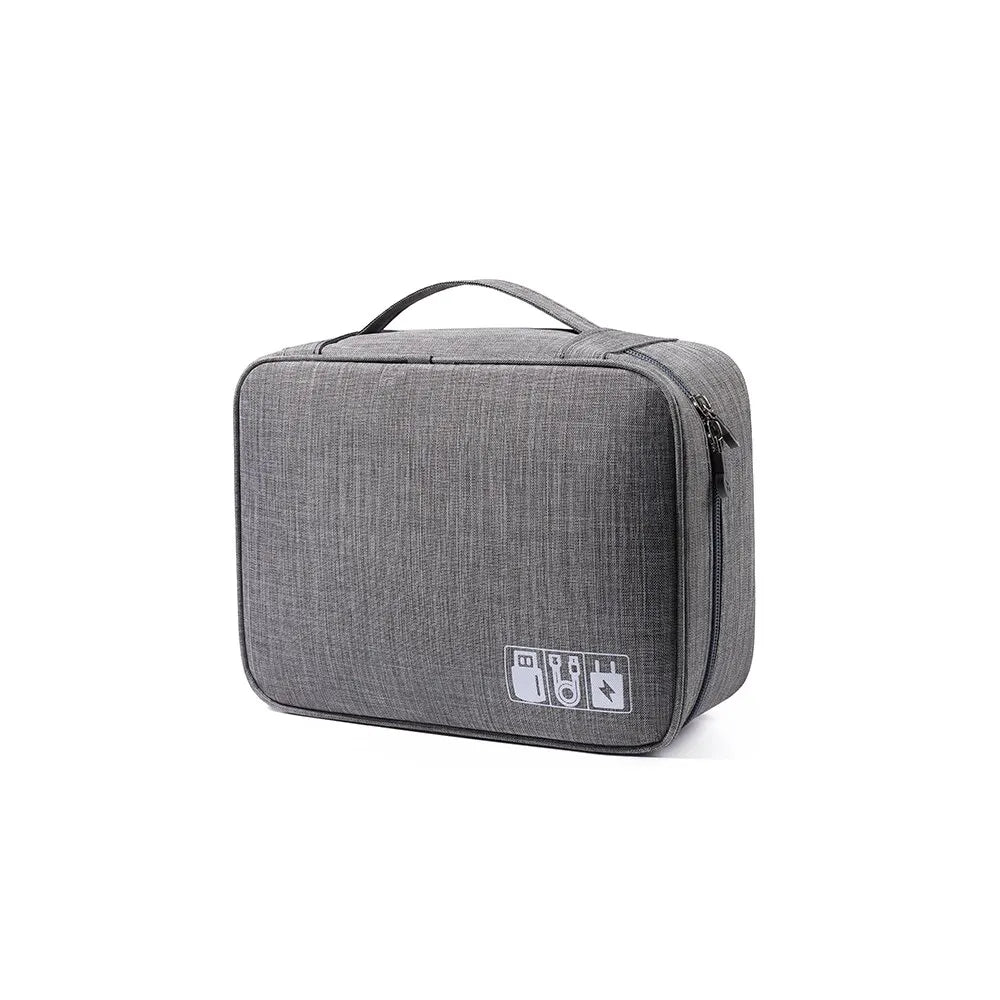 Travel Cable Organizer Case — Waterproof Tech Pouch for Cables, Chargers & Accessories