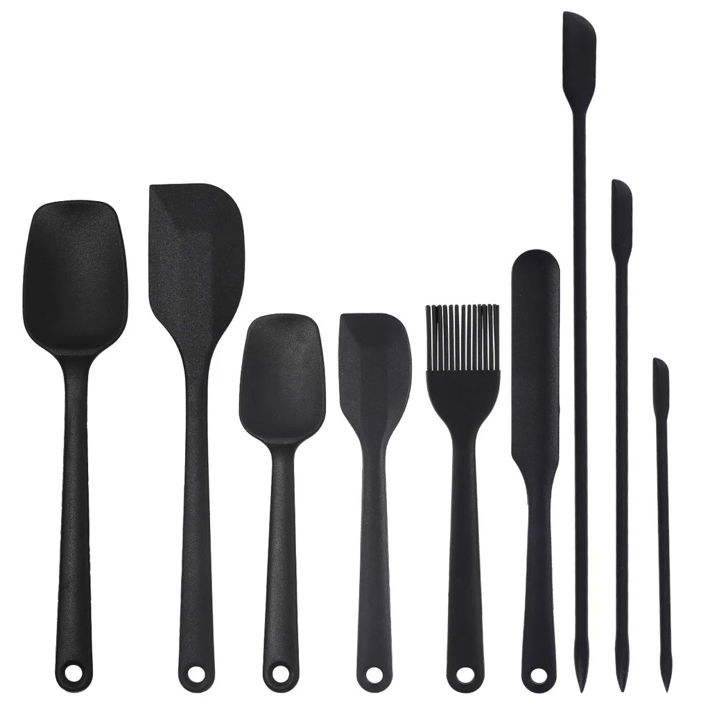 Silicone Kitchen Utensil Set — 9-Piece Non-Stick Cooking Tools with Holder