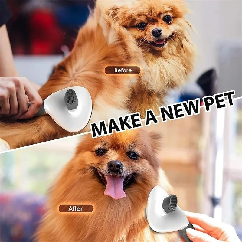 Self-Cleaning Slicker Brush — Gentle Pet Grooming for Dogs & Cats