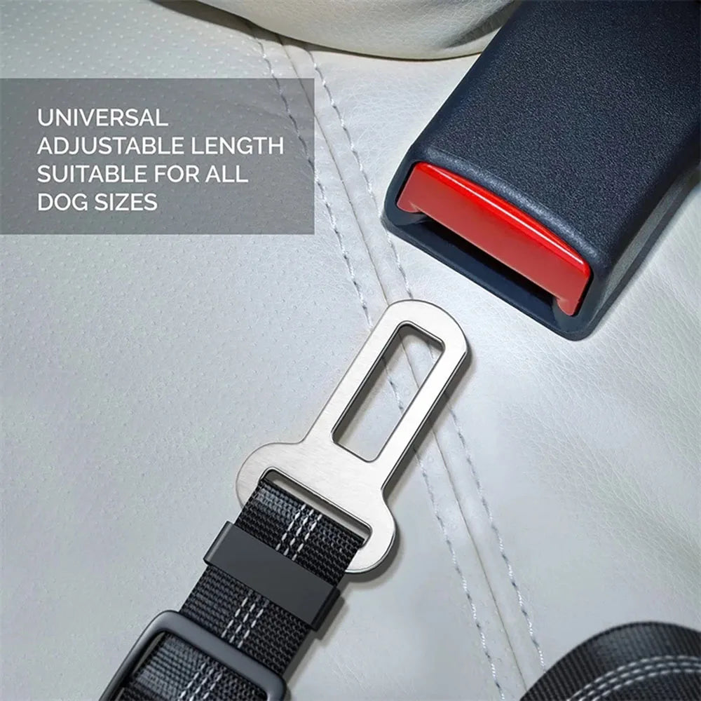 Adjustable Dog Seat Belt — Car Safety Harness for Dogs of All Sizes