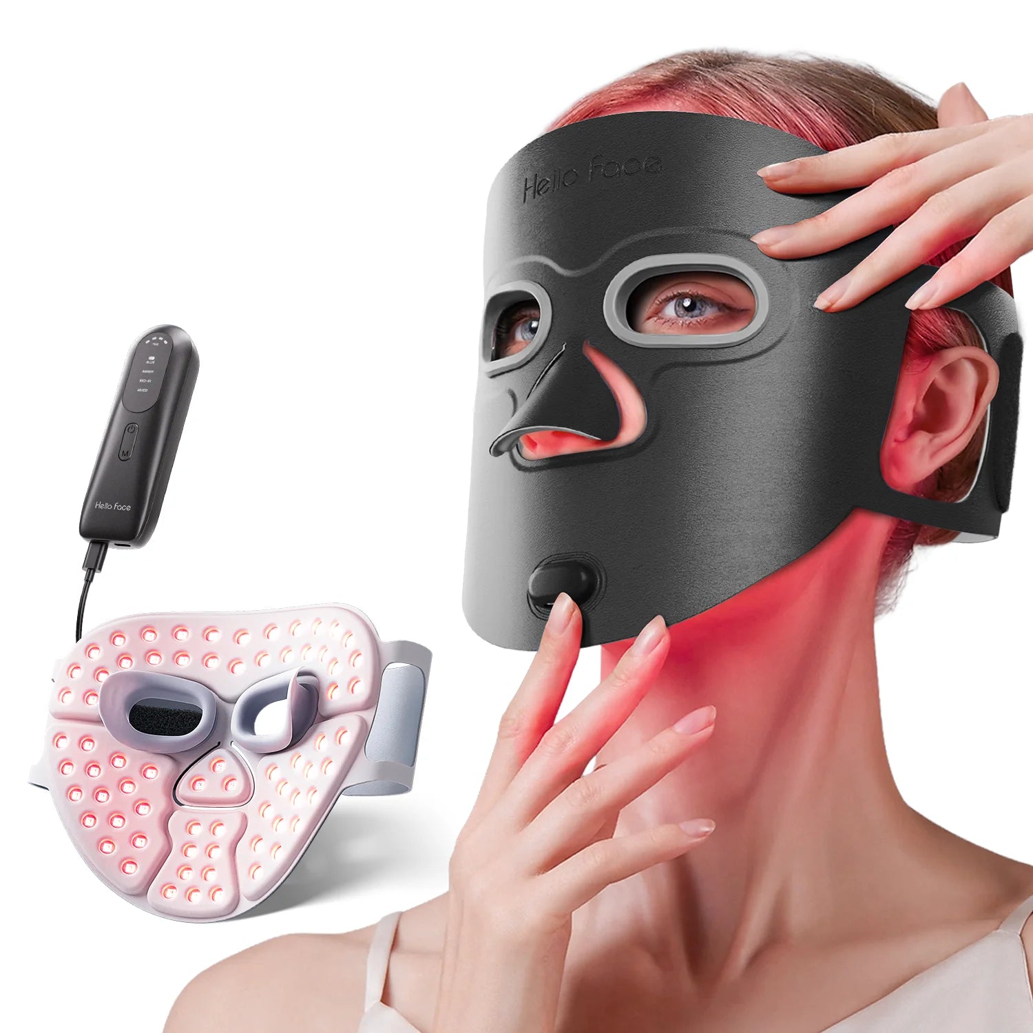 Red Light Therapy Face Mask — Wireless LED Skin Rejuvenation with Infrared & Red Light