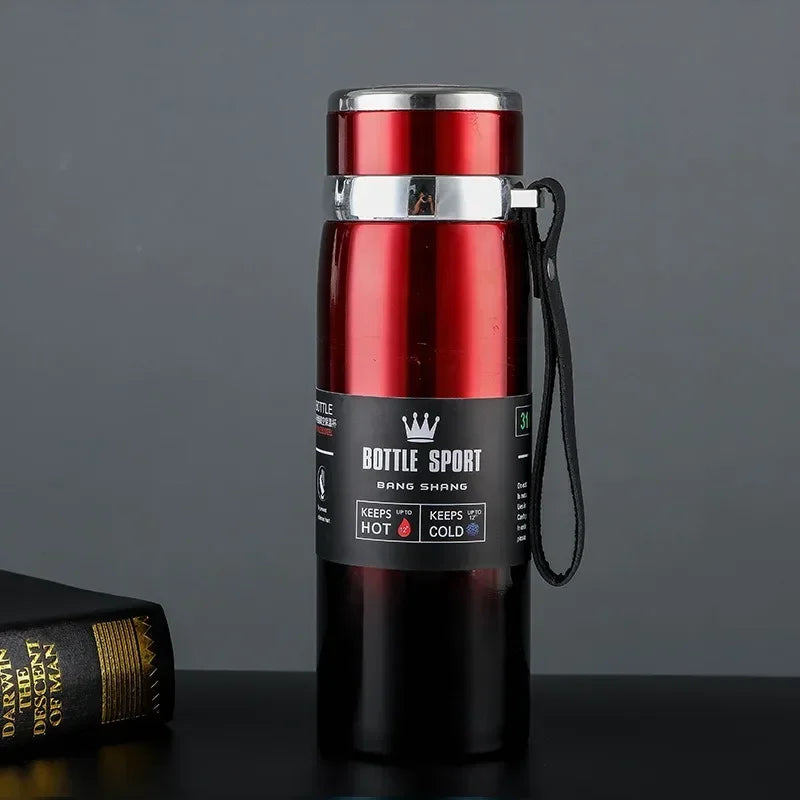 Insulated Stainless Steel Water Bottle — 800ml Double-Wall Thermos for Gym & Outdoor