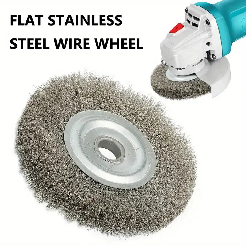 5" Stainless Steel Wire Wheel Brush — Heavy-Duty Drill Attachment for Grinding & Polishing