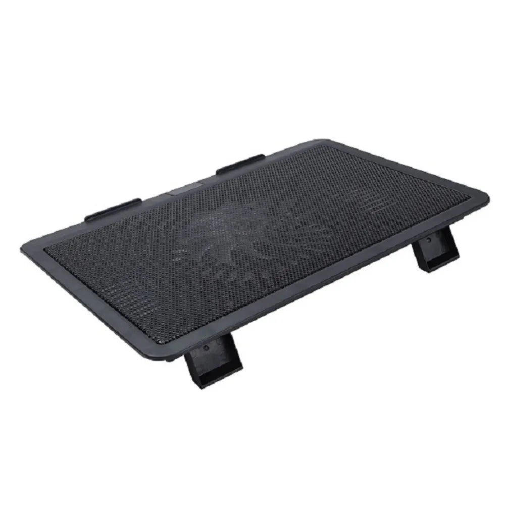 Laptop Cooling Pad — Adjustable Metal Mesh Stand with Dual Fans & LED Light