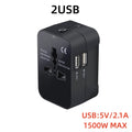Universal Travel Power Adapter — Worldwide All-in-One Plug with Dual USB Ports