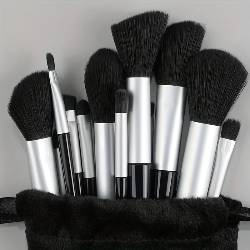 Makeup Brush Set with Travel Pouch — 13 or 27 Piece Cosmetic Brush Kit