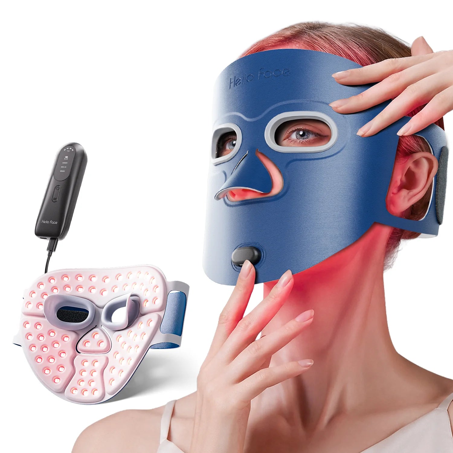 Red Light Therapy Face Mask — Wireless LED Skin Rejuvenation with Infrared & Red Light