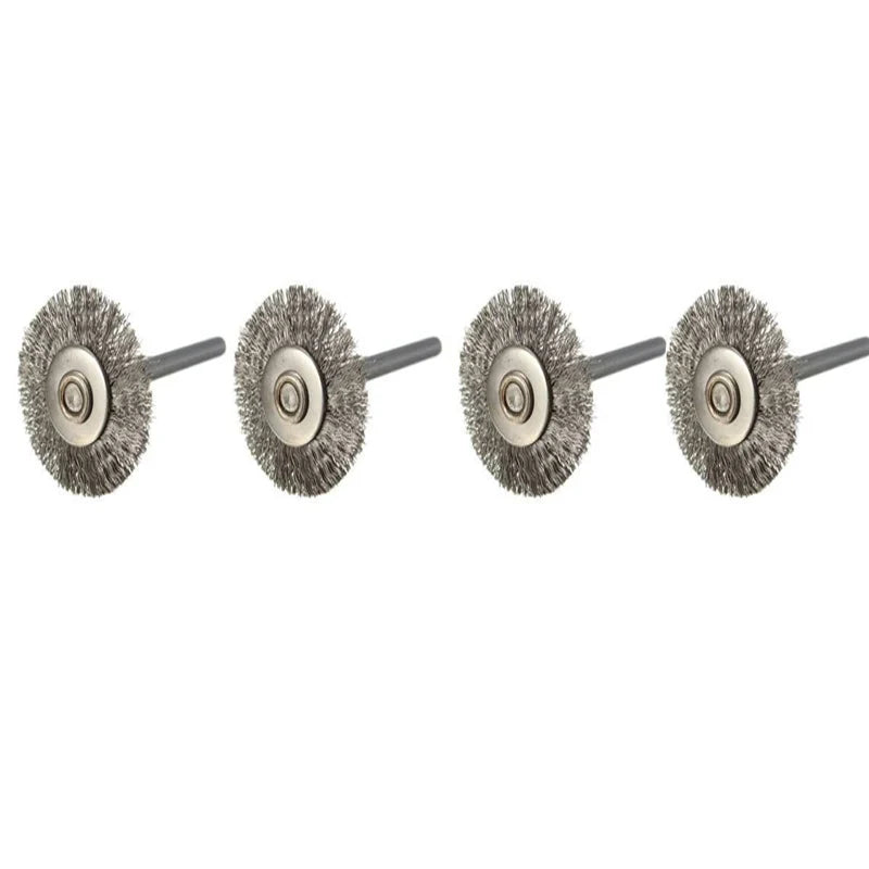 5-Piece Stainless Steel Wire Brush Set — Rotary Tool Attachment for Polishing & Rust Removal